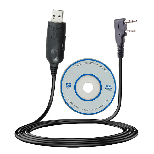 Greacesrio USB Programming Cable for Walkie Talkie with CD Driver Compatible with Bao-feng GT-3, UV-82, BF-888S, UV3R, UV9R, UV-5R, UV-5R Plus and GT-3, 1 Pack