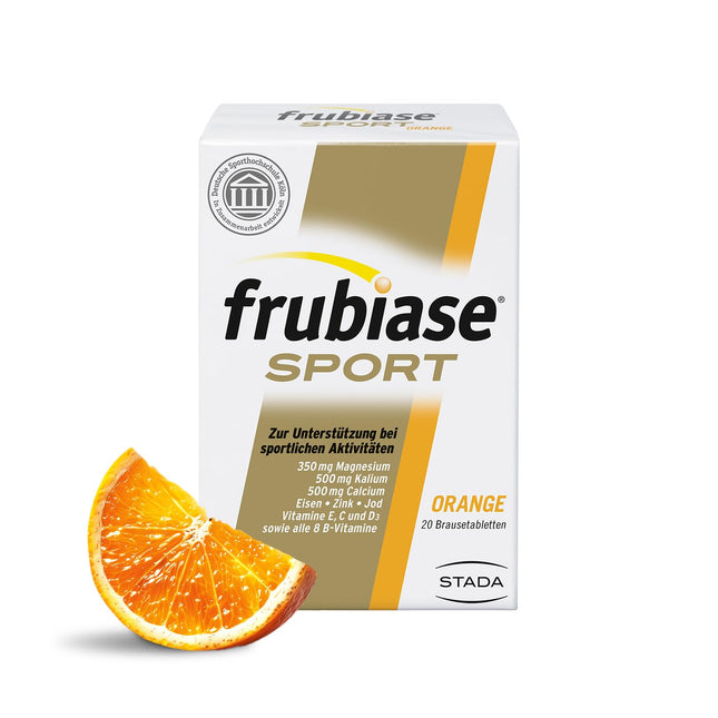 frubiase SPORT Orange - Isotonic sports drink - Electrolytes, high-dose minerals, multivitamins, trace elements - to support performance &amp; regeneration - 20 effervescent tablets