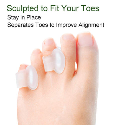 Welnove Toe Separators, Gel Toe Spreaders, Small Bunion Corrector to Prevent Friction and Relieve Pressure (12 Pieces)