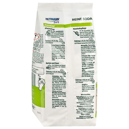 HEITMANN pure Soda | Natural cleaning powder for household, laundry &amp; garden | Versatile household remedy against grease, dirt, stains &amp; odors | 500 g