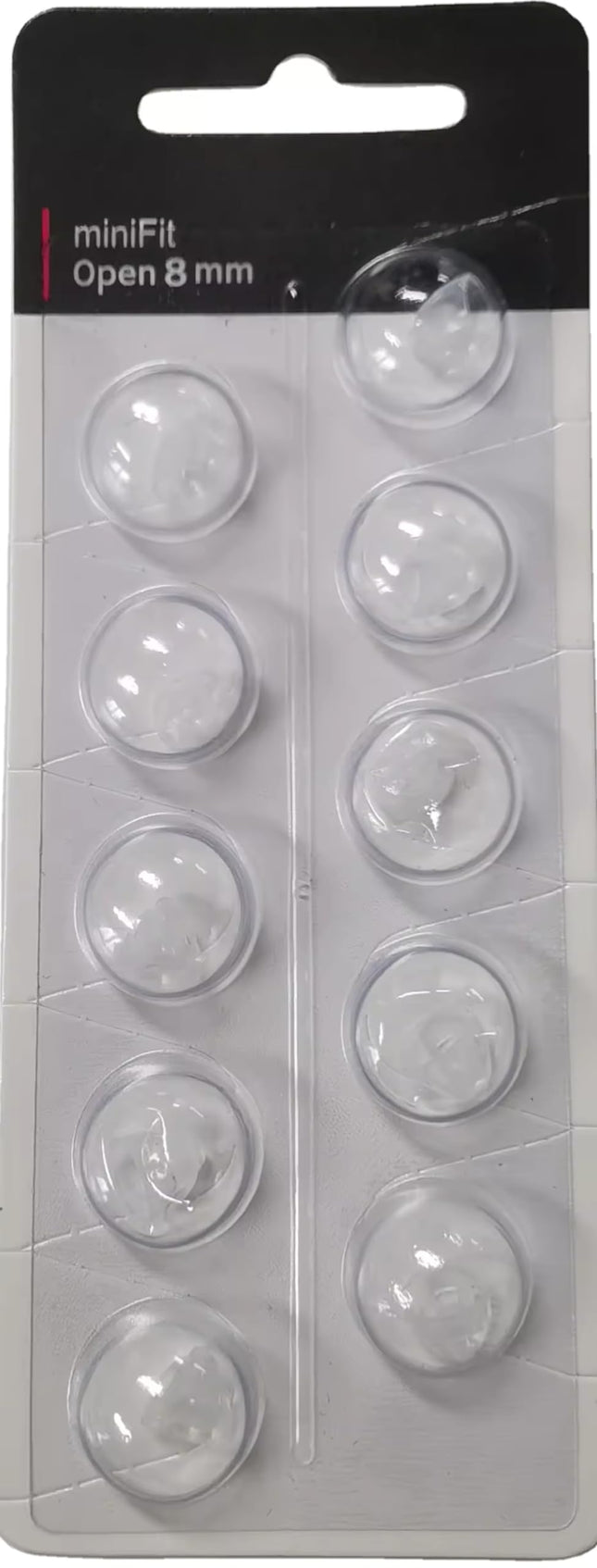 EWANTO miniFit 10-pack blister pack 8 mm Open like Oticon domes for oticon miniFit ex-receiver