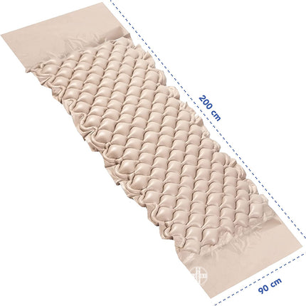 AIESI® Mattress Air Cushion Anti-Decubitus with Connecting Tube without Compressor, 130 Cells, Capacity 150 Kg, 24-Month Warranty