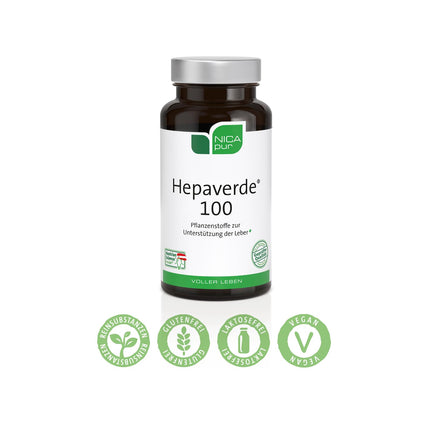 nicapur® Hepaverde® 100 I With MILK THISTLE and ARTICHOKE to support the LIVER | Plus sunflower LECITHIN