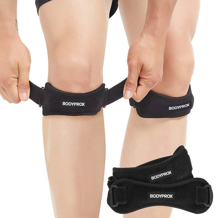 Bodyprox Patella Knee Support, 2 Pack, for Pain Relief During Hiking, Soccer, Basketball, Running, Jumper's Knee, Tennis, Tendonitis, Volleyball, and Squats