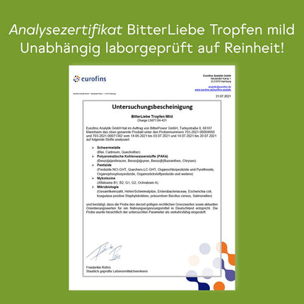 BitterLiebe® Bitter Drops without alcohol 50ml according to Hildegard von Bingen - the original from The Lion's Den - highly dosed bitter drops