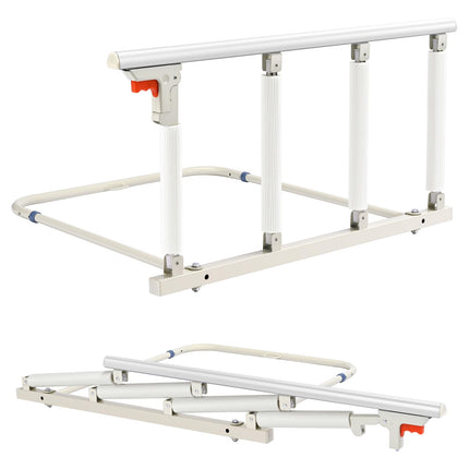 Ixdregan Bed Rail for Elderly Adult Safety, Folding Bed Assist Rail Handle, Fall Protection Hand Grip for Seniors, Fits King, Queen, Full, Twin (4 Handrails)
