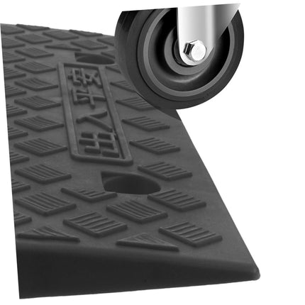 ULTECHNOVO 2 Pack Threshold Ramps for Loading and Stairs – Easy-to-Install Robust Rubber Ramp for Vehicles and Wheelchair Access