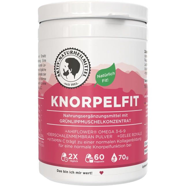 Active Natural Remedies Cartilage Fit | New Zealand Green-Lipped Mussel Concentrate + Ahiflower® Omega 3-6-9 + Eggshell Membrane + Royal Jelly + Vitamin C