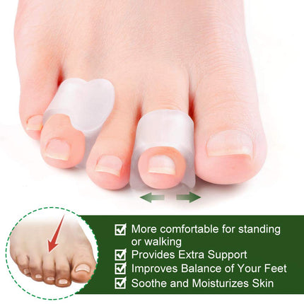 Welnove Toe Separators, Gel Toe Spreaders, Small Bunion Corrector to Prevent Friction and Relieve Pressure (12 Pieces)