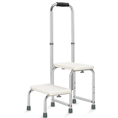 REAQER Bathtub Step with Grab Bar for Seniors… White