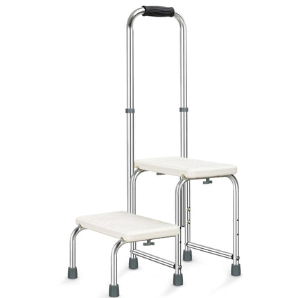 REAQER Bathtub Step with Grab Bar for Seniors… White