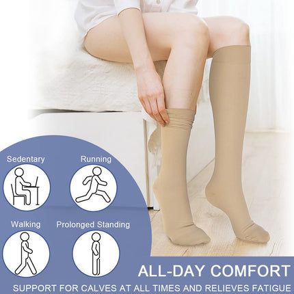 Beister Medical Compression Stockings Women Men 20-30 mmHg Closed Toe Support Stockings Graduated Support for Varicose Veins, Edema, Pregnancy
