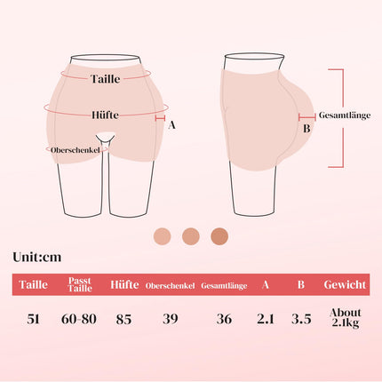 Minaky Crossdresser Silicone Panties Hip Lifting Hollow Out Crotch, Silicone Fake Butt Pants Huge Hips for Transgender Drag Queen Crossdressing Cosplay, Ivory White