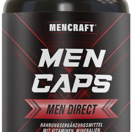 MENCRAFT MEN DIRECT - Men's Extra Strength Capsules - INSTANT Formula High Dosage - with L-Arginine, Maca, Tribulus Terrestris, Ginseng, 60 Capsules