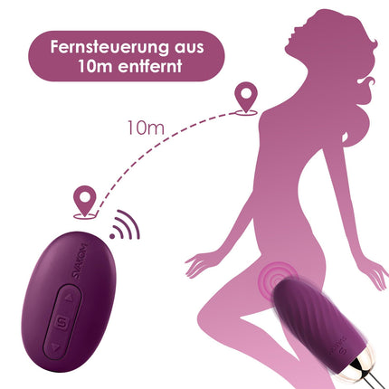 Deluxe vibrating egg with remote control, vibrating egg quiet and strong for her, G-spot clitoris stimulator, anal vibrator dildo with 26 vibration modes, sex toy for couples