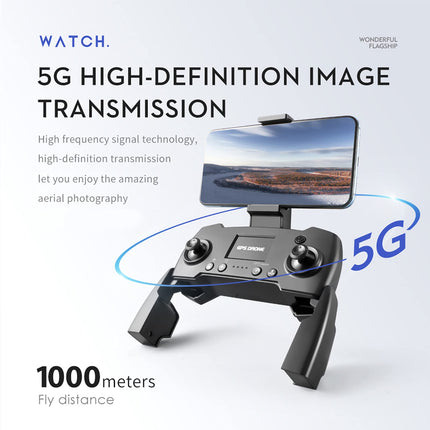 Goolsky Drone with Camera 6K LS-38 GPS 5G Wifi EIS Brushless Motor Anti-Shake Gimbal Video Aerial FPV Quadcopter Smart Follow Mode Gifts for Kids Adults Backpack Package 2 Batteries