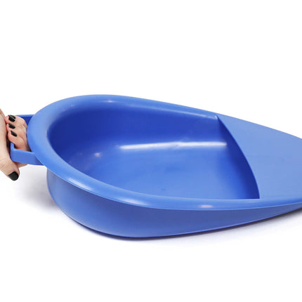 PEPE Mobility - Bedpan for adults, plastic, chamber pot bed, urinal bottles for men and women, elderly people, blue