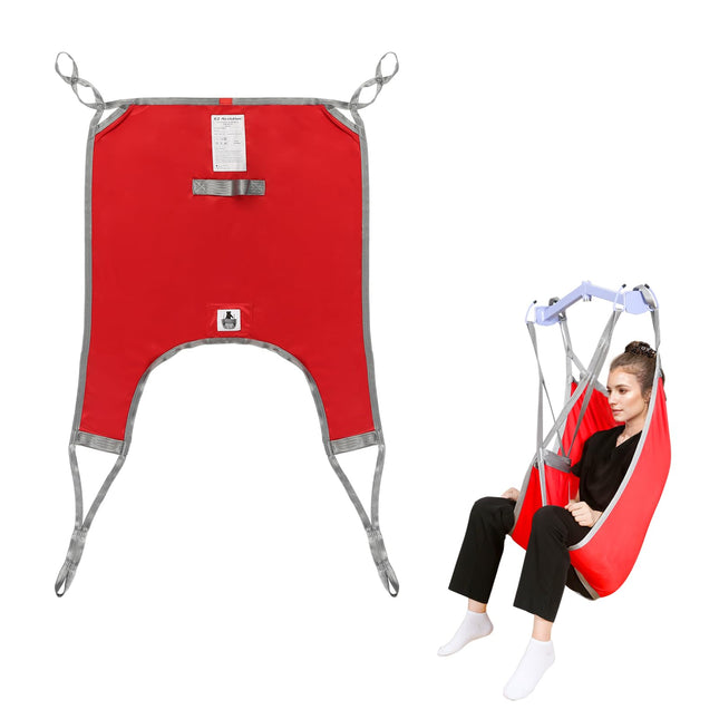 EZ Assistive Patient Lift Sling, Split Leg Toileting Sling, U-Shaped Transfer Sling, 500 lbs Weight Capacity (Large)