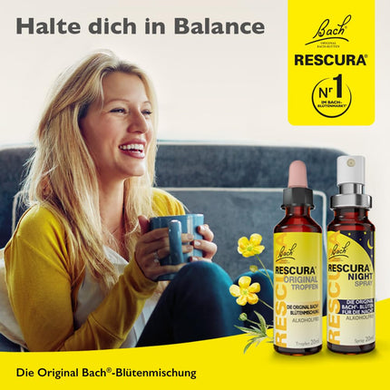 Original Bach RESCURA Drops alcohol-free: (formerly Rescue) Bach flower mixture, 20ml