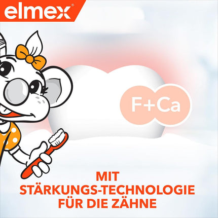 elmex children's toothpaste 2-6 years 50 ml – child-friendly tooth cleaning for highly effective caries protection – with amine fluoride for a triple protection mechanism