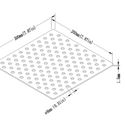 SIYOTO drain cover made of 304 stainless steel, blockage protection (20 x 20 cm)