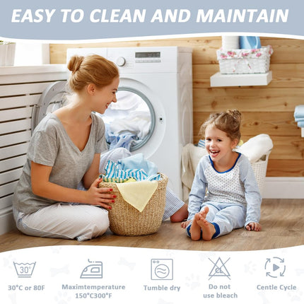 DUJUIKE Waterproof Mattress Protector, Washable Absorbent Incontinence Pad, Suitable for Adult/Child Care, Pet Diaper Pad, Anti-Leak and Anti-Slip Design (Blue, 90x135cm)