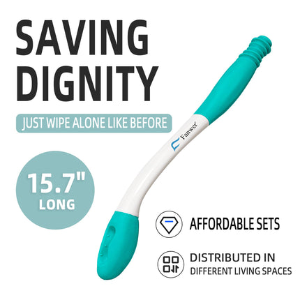 2 pcs Wiping Aid for Buttocks - Toilet Aid for Wiping the Buttocks, Toilet Aid for Seniors, 38cm Long Reach Comfort Wipe