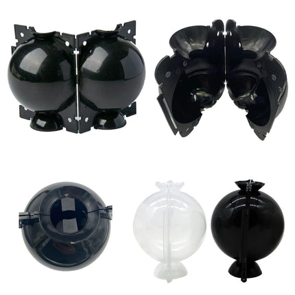 zfdg 4 Pack Plant Rooting Device, Propagation Ball, Plant Root Growing Box, Plant Root Growing Box, for High Pressure Grafting Plants Root Control Plant Propagation (Black)