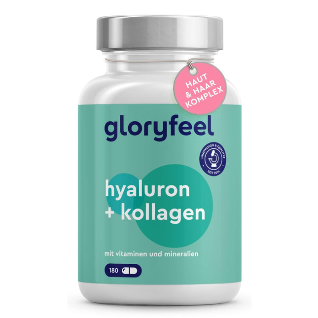Hyaluronic Acid Collagen Complex - 180 Capsules - With Biotin, Vitamin C (from Acerola), Zinc, Selenium &amp; Bamboo Extract - For Skin, Hair, Nails - Highly Bioavailable - Laboratory Tested