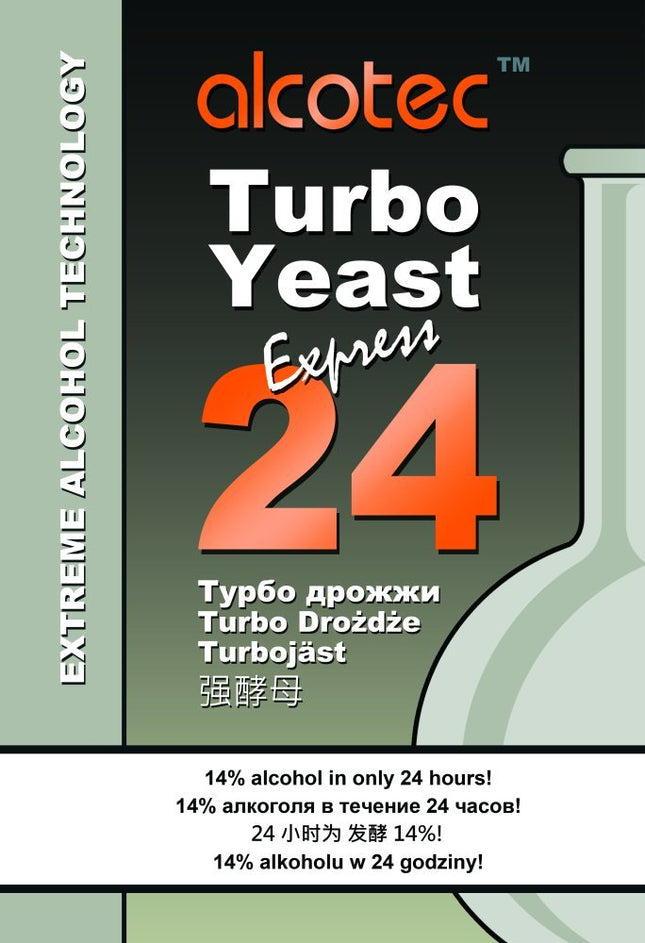 Turbo yeast TURBO 24H PURE 205g - Alcotec Turbo yeast vodka yeast vodka distilling fermentation yeast vodka hooch alcohol alcoholmeter