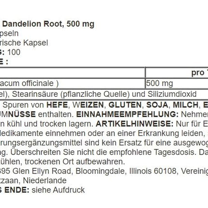 Now Foods - Dandelion Root | Natural Liver and Digestive Support - 100 Capsules