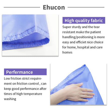 Ehucon Patient Flat Transfer Slide Sheet-55"x79" for Patient/Elderly/Senior Transfers in Cars/Wheelchairs/Beds Transferring and Repositioning Easy, Reusable and Washable, Purple
