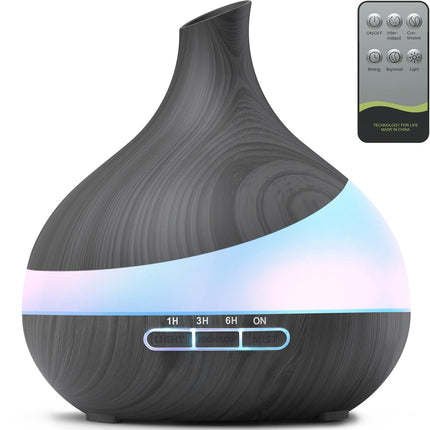 500 ML Aroma Diffuser, Upgrade Diffuser for Large Rooms, Aromatherapy Diffuser with Remote Control 4 Timer Settings 14 Colors LED Automatic Shut-off Function