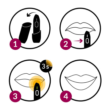 herpotherm neo for cold sores, works with concentrated heat, the original herpes pen, quick relief at the touch of a button, up to 200 applications possible with one set of batteries