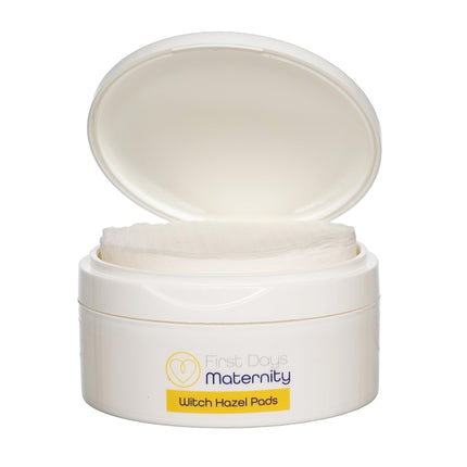 First Days Maternity - Postpartum Accessories Witch Hazel Pads - Witch Hazel Postpartum Pads for Perineal Discomfort - Thick, Absorbent, Gentle on Skin - Postpartum Essentials - Made in UK - 40 Postnatal Pads