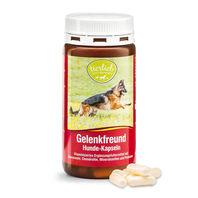 tierlieb Gelenkfreund Dog Capsules with Calcium, Magnesium, Glucosamine &amp; Chondroitin 130 Capsules