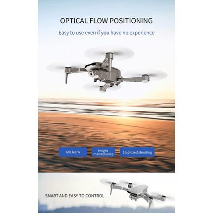 LUXWALLET Nocchi Pro 4D 4K 5 GHz WiFi Drone with Camera, GPS and Carrying Case, 30 km/h-500 meters Distance, Silver