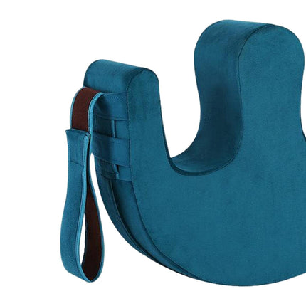 Perfeclan Soft Bed Turning Aid U-Bed Turning Device for Side-lying Elderly Nursing Tool Bed Pad with Strap, Blue