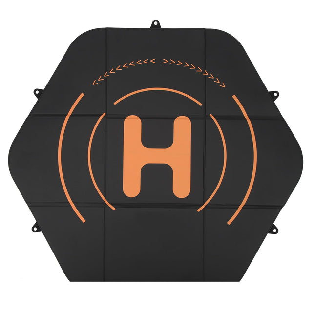VGEBY 80 cm Drone Landing Pad, Black Leather, Silicone, Double-Sided, Waterproof, Hexagonal, Quick Folding, Drone Landing Protection Mat for 3 Pro