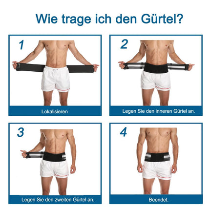 Paskyee Sciatica Belt, Sacroiliac Band for Men Women - Back Support Belt Relief from Sciatica, Lower Back, SI Joint, Pelvic Pain - Three Bandages Provide Triple Support