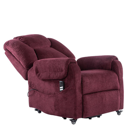 POLTRONE ITALIA Sofia 2 Motors PERSONALIZED TV armchair with electric stand-up aid Medical device 2 wheels Micro-spring seat stain-resistant senior armchair relax chair Red