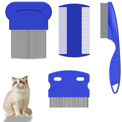 Lmyzcbzl Lice Comb, 4 Piece Flea Comb, Lice Comb Set, Plastic Double-Sided Nits Comb, Metal Teeth Lice Comb, for Removing Flea and Lice