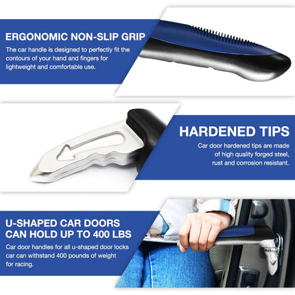 AVCXEC 2 pieces car exit aid, car handle for seniors, car door handle for the elderly, car entry aid, with safety window hammer function, non-slip, for seniors and disabled people
