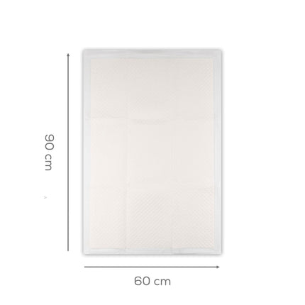 Sensalou Waterproof Bed Pad Disposable 60x90 cm - 100 Pieces Disposable Changing Mat Waterproof on the Go Bed Pad White