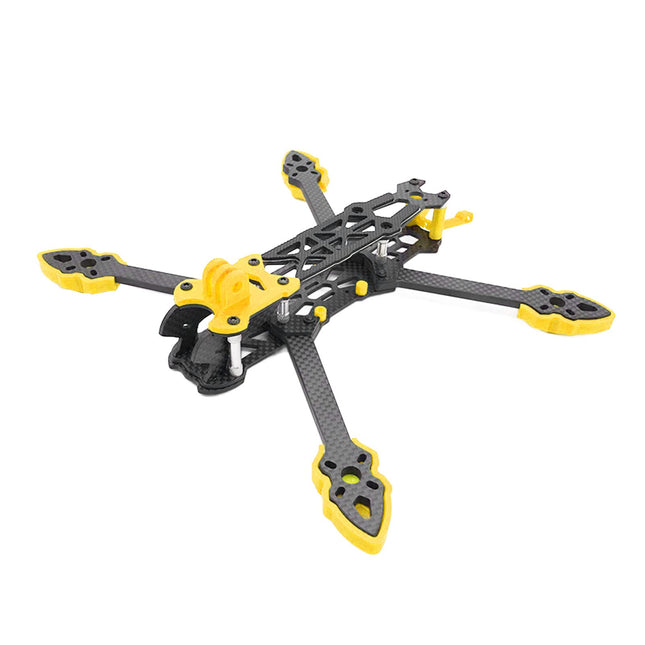 KENANLAN Quadcopter Frame Kit, FPV Racing Drone Frame Professional 225mm Wheelbase Carbon Fiber Quadcopter Frame RC Drone Accessories (Yellow)