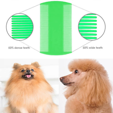 ZELHYEUU 4 Pieces Lice Comb, Metal Teeth Lice Comb, Flea Comb for Removing Fleas, Flea Tear Stain Remover Comb, Lice Comb, for Caring for and Removing Dandruff or Lice