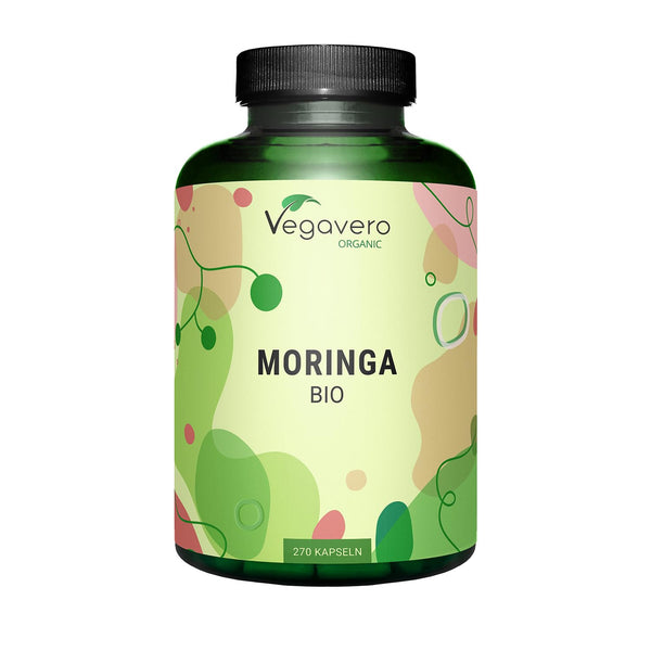Organic Moringa Capsules | High Dosage: 1800 mg | Price-Performance Winner 2024* | 270 Capsules | Laboratory-Tested | Type Oleifera | Vegan &amp; No Additives | German Production by Vegavero®
