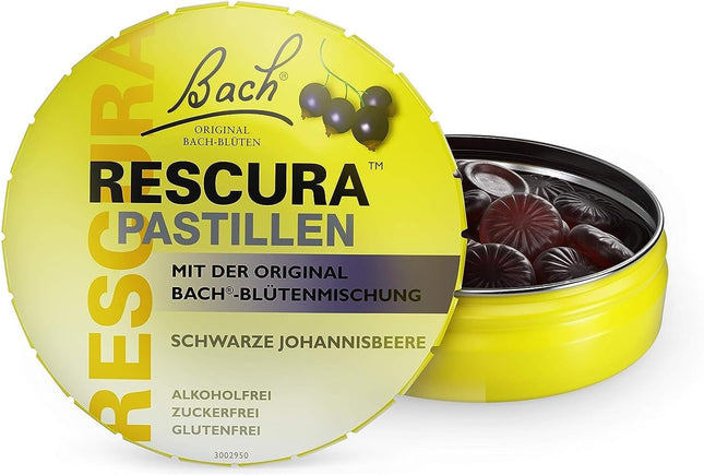 Bach RESCURA Bach Flower Pastilles Blackcurrant I 50 g I Bach Flower Mixture for on the go I formerly Rescue the Original