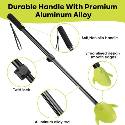 Pull-off aid for compression stockings &amp; socks - Multifunctional retractable shoehorn - Sock removal assistant for seniors and the disabled.
