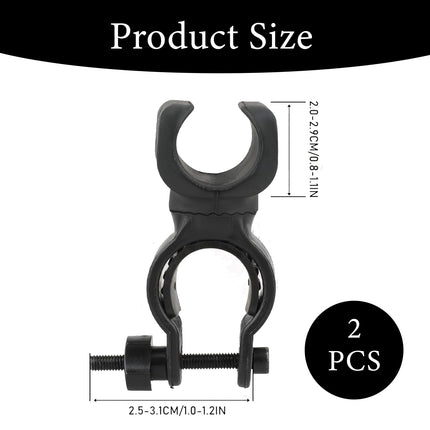 Pack of 2 stick holders for rollators, crutch holders, stick holders, walking stick holders, holders for walking sticks and crutches, holder for wheelchair crutches, for mobility scooters, drive rollators, wheelchairs